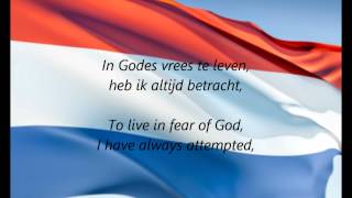 Dutch National Anthem  quotHet Wilhelmusquot NLEN [upl. by Vallie]