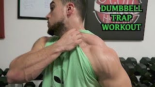 Intense 5 Minute Dumbbell Trap Workout [upl. by Joaquin931]