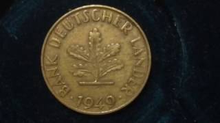 10 Pfennig Coin dated 1949 [upl. by Ainirtac383]