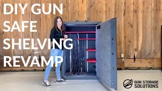 Gun Safe Flexible Shelving Revamp DIY  Gun Storage Solutions [upl. by Esenej750]