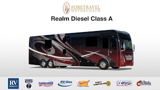 LUXURY MOTORHOME TOUR  Foretravel Realm Diesel Class A [upl. by Aldridge]