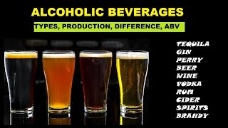 Alcoholic Beverages Typesclassification Difference and ABV [upl. by Muscolo]