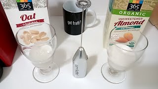 Oat Milk vs Almond Milk part 2 Frothing Test [upl. by Yraeht]