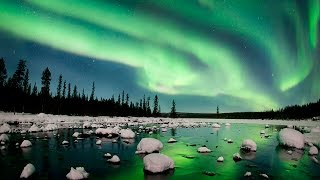 Northern light in Swedish Lapland  real time video [upl. by Sutherlan]