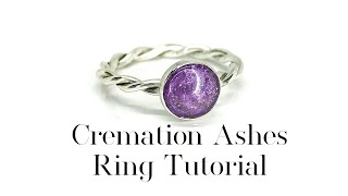 Cremation Ashes Ring Tutorial [upl. by Novyar]