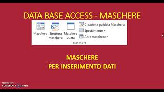 24 ACCESS maschera Inserimento Dati [upl. by Kermit]