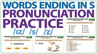 English Pronunciation Practice  How do you pronounce words ending in S [upl. by Katinka168]