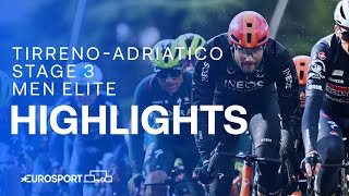 A GRUELLING day in the saddle ☔️  TirrenoAdriatico 2024 Stage 3 Highlights  Eurosport Cycling [upl. by Nossila654]