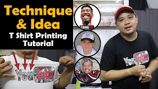 How to Print T Shirt Using Dark Transfer Paper  separate design [upl. by Justus]