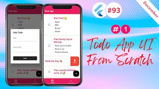 Flutter Tutorial  12 Todo App UI From Scratch Provider [upl. by Plotkin]