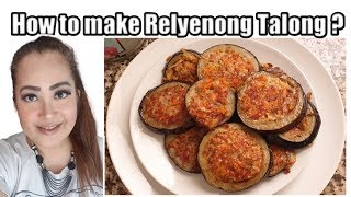 How to make Relyenong Talong or Stuffed Eggplant Lutong Pinoy [upl. by Edgard]