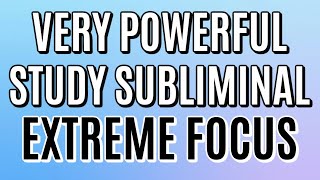 Study Subliminal  Improve Concentration Focus and Memory [upl. by Pascal]