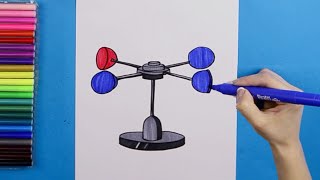 How to draw Anemometer [upl. by Just]