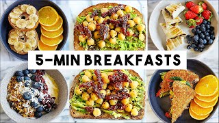 EASY 5MINUTE BREAKFAST IDEAS vegan [upl. by Neeloc641]