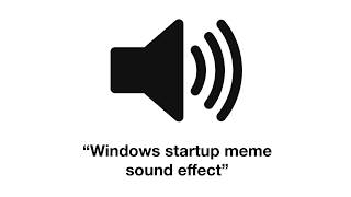 Windows Startup Meme Sound Effect [upl. by Ariet]