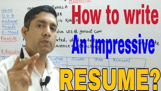 How to Write a RESUME  Resume Writing  Resume for Teachers [upl. by Ivana]