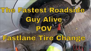 Roadside Assistance Business POV Fastlane Highway Tire Change [upl. by Sinai817]