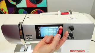 BERNINA 570 4 Threading amp Winding a Bobbin [upl. by Inaej243]