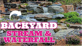 Perfect Backyard STREAM amp WATERFALL  Patio Falls [upl. by Meensat]