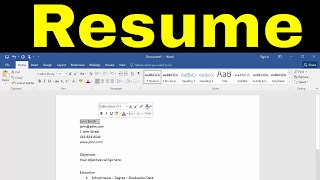 How To Create A Resume In Microsoft WordTutorial [upl. by Masera]