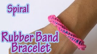 DIY crafts  Spiral Rubber Band Bracelet without loom  Ana  DIY Crafts [upl. by Weigle]