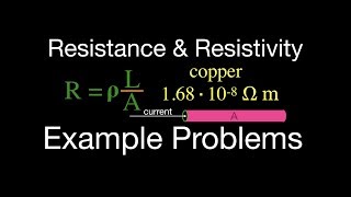 Resistance amp Resistivity Example Problems [upl. by Shwalb908]