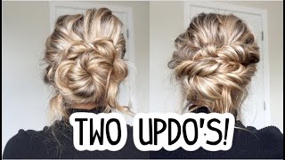 HOW TO EASY UPDOS FOR THE HOLIDAYS Short Medium amp Long Hairstyles [upl. by Renrag]