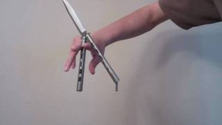 Balisong Tutorial Backhand Twirl Beginner [upl. by Loydie]