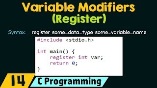 Variable Modifiers − Register [upl. by Rodman168]