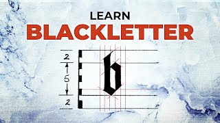 EASY Gothic Calligraphy Alphabet Tutorial  Learn Blackletter [upl. by Aita551]