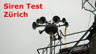 Siren test in Zurich Switzerland [upl. by Tterrab]