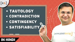 6 Tautology  Contradiction  Contingency  satisfiability Propositional logic [upl. by Yrannav486]