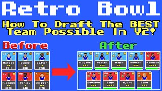 How To Get The BEST Starter Draft in Retro Bowl Build a Super Team FAST [upl. by Merci]