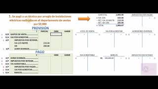 Registro Contable de Honorarios Retenciones de ISR e IVA [upl. by Jo-Anne]