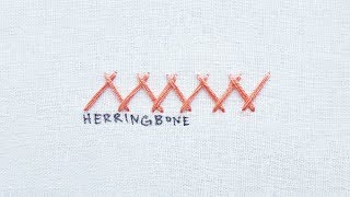 How to do the Herringbone Stitch [upl. by Chessa677]