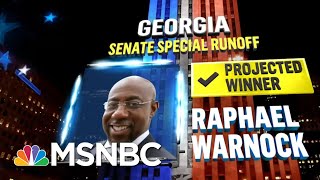 Warnock Wins Georgia Senate Election NBC News Projects  MSNBC [upl. by Maze805]