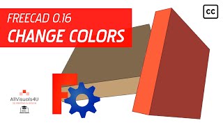 FreeCAD Tutorial  General 13  How to change the color of a solid [upl. by Tudela929]