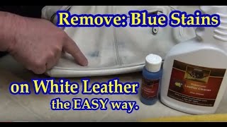 Remove Blue Stains from White Leather [upl. by Eenahc677]