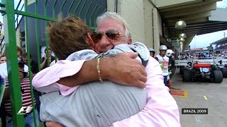 Jenson Button Clinches World Title  2009 Brazilian Grand Prix [upl. by Aillicec645]