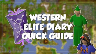 Western Provinces Elite Diary Quick Guide  Old School RunescapeOSRS [upl. by Fritze544]