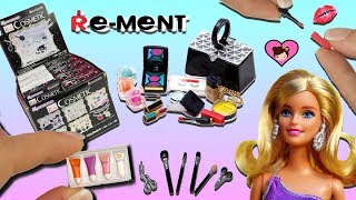 Barbie Doll Miniature Make up Collection  Dollhouse Toy Cosmetic Rement [upl. by Sabino]