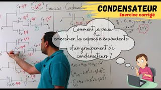 Capacité équivalente dun groupement de condensateurs [upl. by Etnoel]