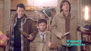 Supernatural Season 8  14 GAG REEL Supercut  Funny Supernatural Bloopers VS Real Life [upl. by Aurel488]