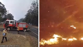 Terrifying video shows Australian fire consume area in under 3 minutes [upl. by Yengac]