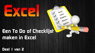 Excel  Checkbox  Een To Do Lijst Maken in Excel [upl. by Suiremed]