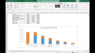 Creating Waterfall Chart using Stacked Column [upl. by Kendy]