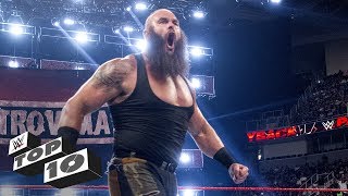 Braun Strowmans monstrous displays of strength  WWE Top 10 [upl. by Yatnohs]