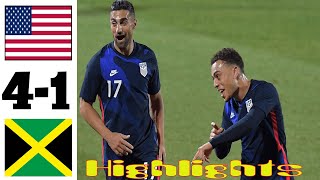 USA vs Jamaica 41 Highlights All Goals International Friendly 25032021 [upl. by Anelrad]