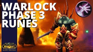 WoW SOD Phase 3 Warlock Runes Guide [upl. by Ecirtap136]