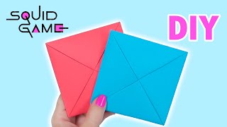 How to Make DDAKJI whith A4 paper from SQUID GAME [upl. by Airam949]